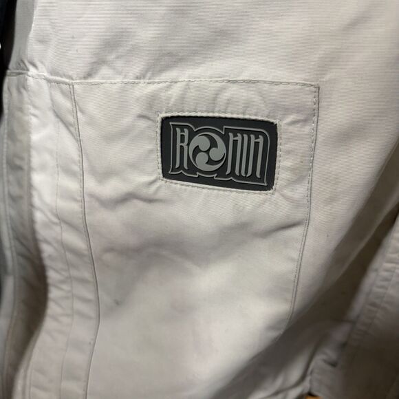 Burton Ronin Ski Jacket Gray Black Snowboarding Mens M Stained 90s Y2K Retro - Picture 2 of 13